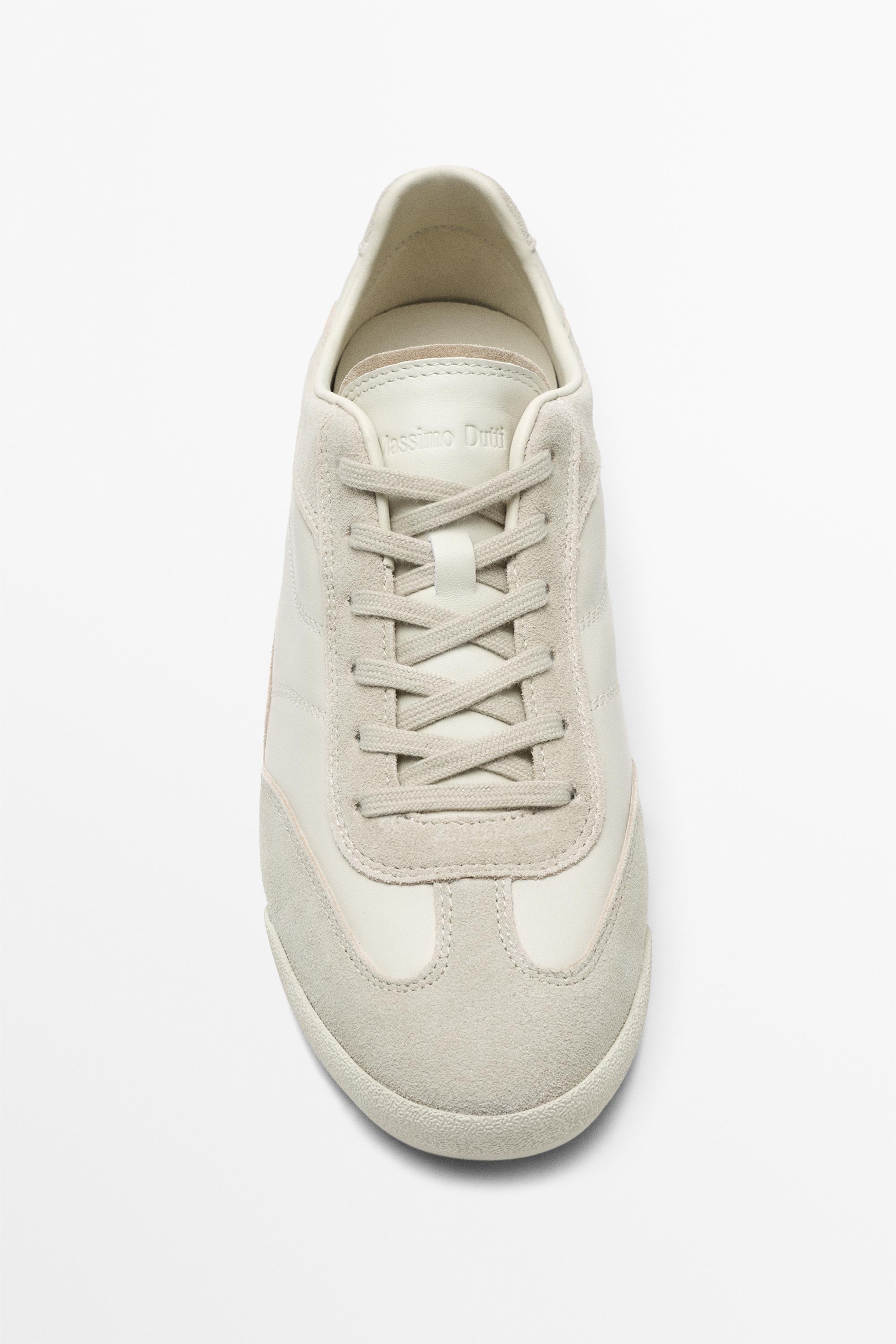 Chaussure de sport en cuir combinée